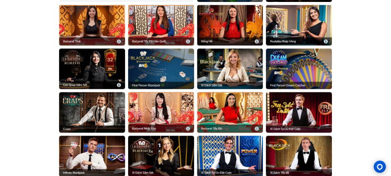 Casino trực tuyến với nhiều bàn chơi hấp dẫn
